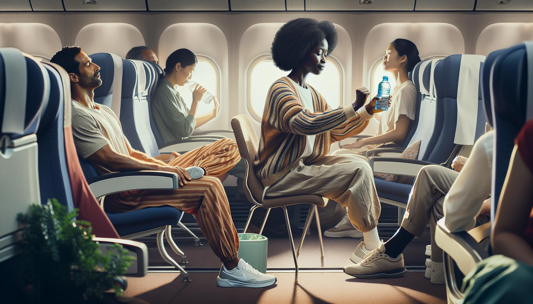 Consejos para apoyar la circulación durante el vuelo