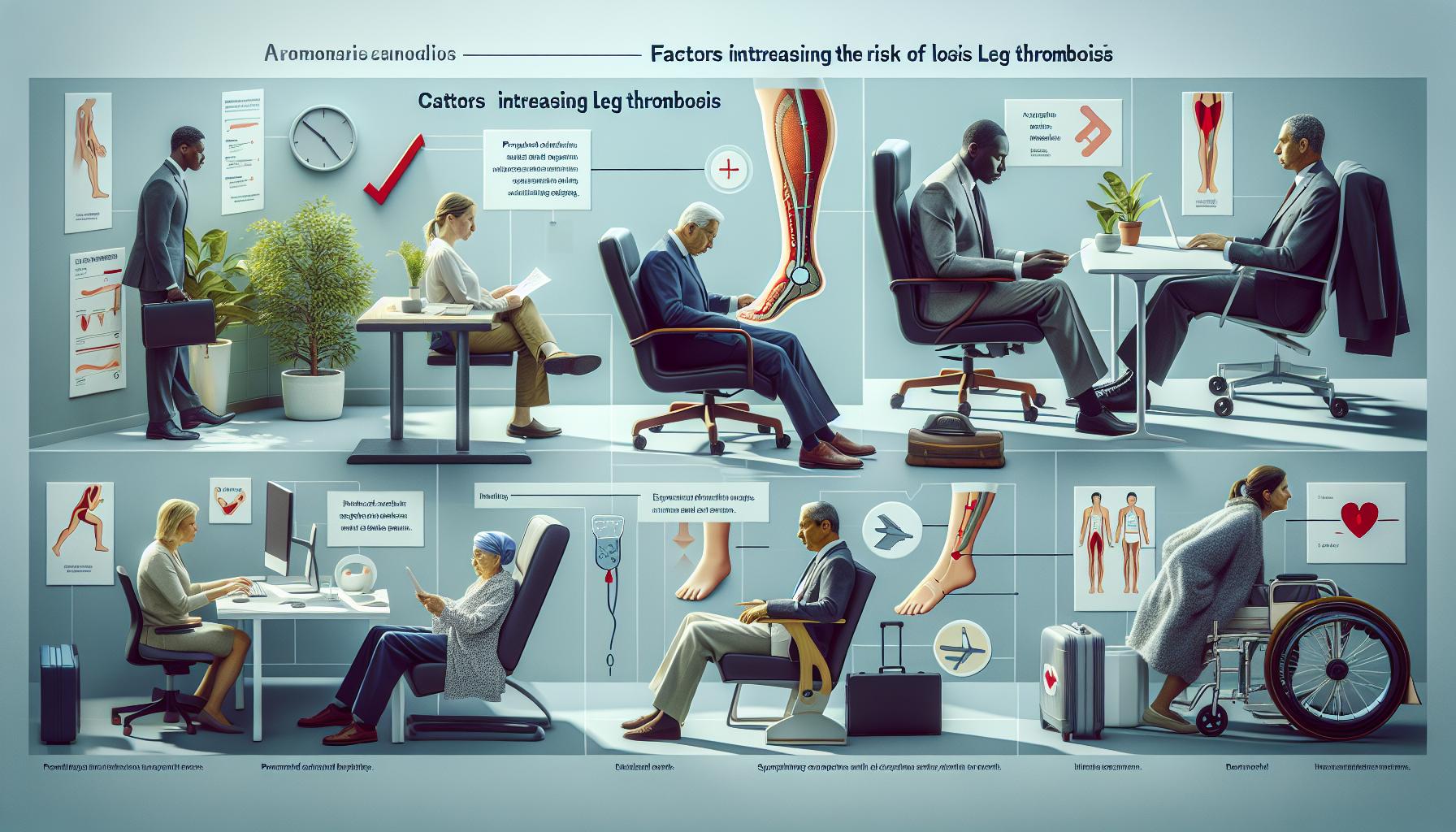 Factores que aumentan el riesgo de trombosis en la pierna