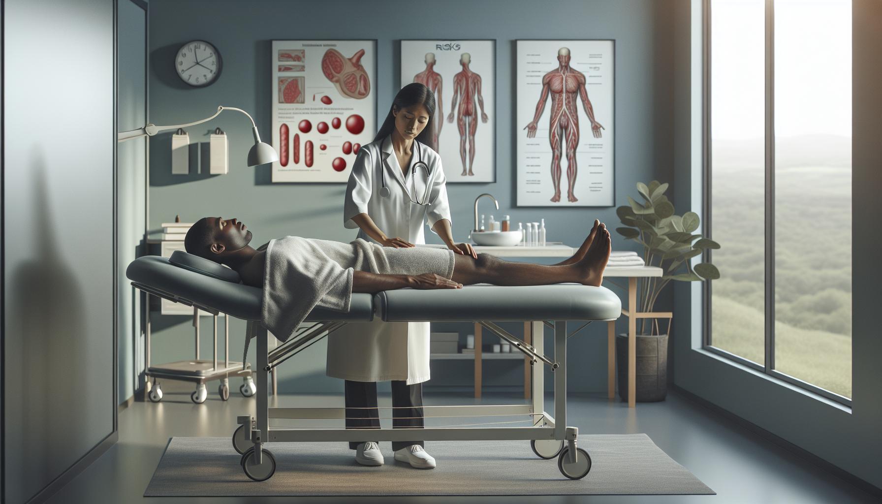 Riesgos y beneficios de los masajes en pacientes con trombosis